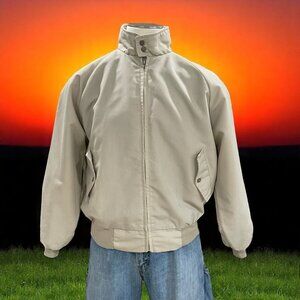 California Imperial Mens Large Harrington Jacket Tan USA Made Lined Workwear